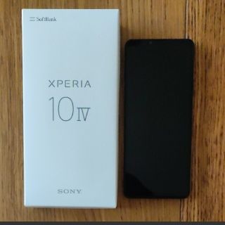 ソニー(SONY)のXperia 10 IV Black A202SO SoftBank Simフリ(スマートフォン本体)