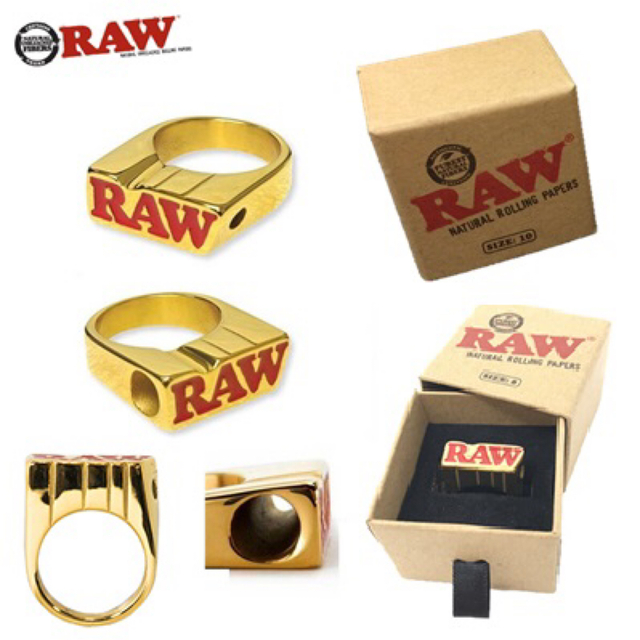 新品　RAW 正規品　スモーキングリング　ゴールド　US 9号  指輪　ゆびわ