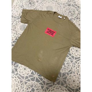 バーバリー(BURBERRY)のBurberry バーバリー　ボックスロゴ　カーキ　Tシャツ(Tシャツ/カットソー(半袖/袖なし))