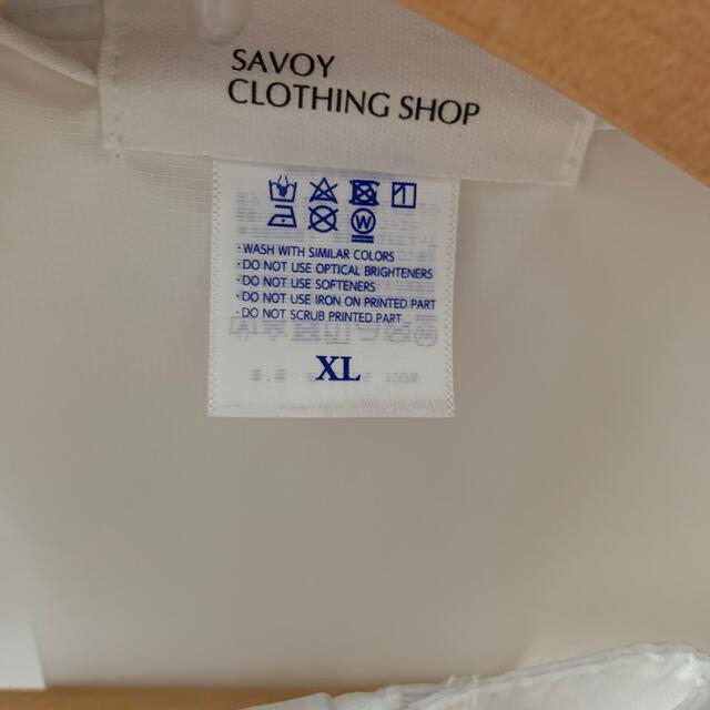 SHOP SAVOY ナイロンジップアップライトアウター　白XL