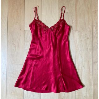 専用 vintage red cherry lingerie dress(ミニワンピース)