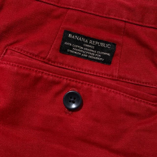 Banana Republic(バナナリパブリック)のバナナリパブリック カラーハーフパンツ メンズ32 赤 夏秋 コットン100% メンズのパンツ(ショートパンツ)の商品写真