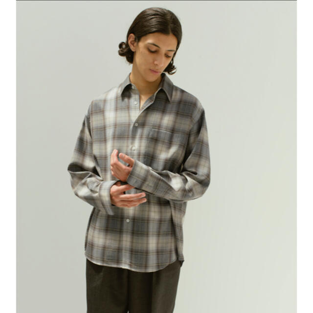 auralee SUPER LIGHT WOOL CHECK SHIRTS