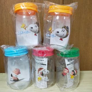 スヌーピー(SNOOPY)のスヌーピー  オリジナルジャー　５個　クリスマス　入れ物　小物入れ　アサヒ飲料(小物入れ)