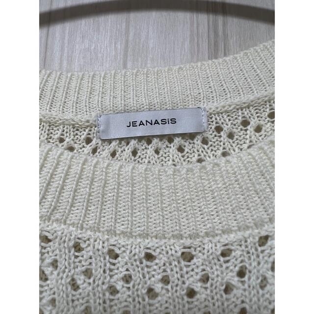 JEANASIS(ジーナシス)のジーナシス　透かし鍵編みサマーニット七分袖 レディースのトップス(ニット/セーター)の商品写真