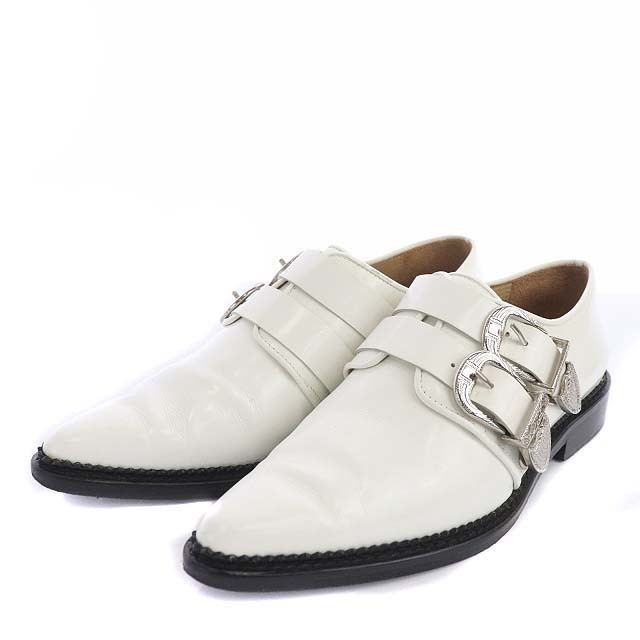 トーガ プルラ ローファー ポインテッドトゥ バックル レザー 24.0cm