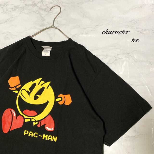 Tシャツ　パックマン　pac-man 　キャラクター　激レア　デカロゴ