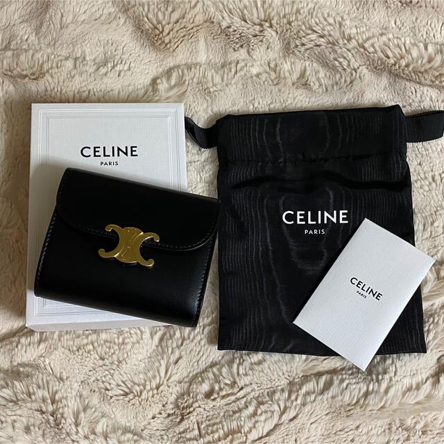 CELINE トリオンフ セリーヌ 財布 スモール フラップウォレット | フリマアプリ ラクマ