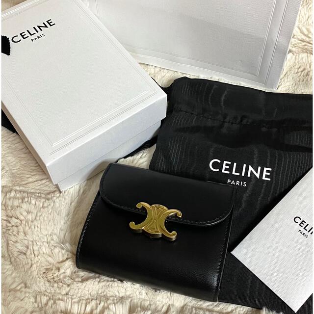 CELINE トリオンフ セリーヌ 財布 スモール フラップウォレット