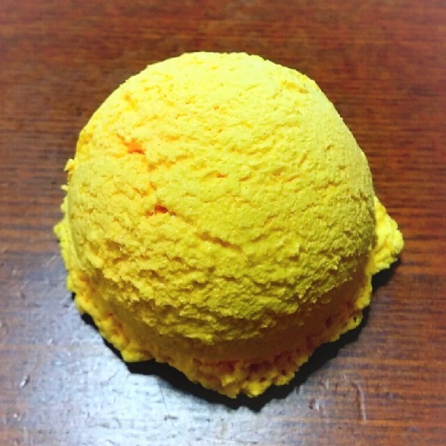 手作りの食品サンプル(フェイクフード)、マンゴーのアイスクリーム ハンドメイドのおもちゃ(その他)の商品写真