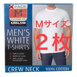 コストコ(コストコ)のコストコ  カークランド  Ｍサイズ  Tシャツ 白 2枚組(Tシャツ/カットソー(半袖/袖なし))