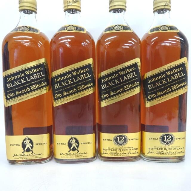 未開封☆Johnny Walker ブラックラベル 12年 黒金キャップ 4本セット