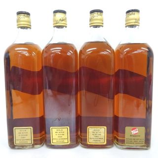 未開封★Johnny Walker【ジョニーウォーカー】 ブラックラベル 12年 黒キャップ 4本セット 1000/1125ml 箱なし