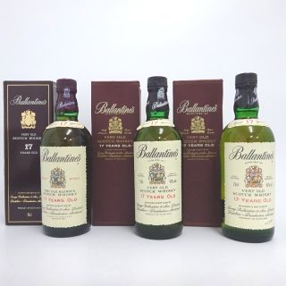 バリー(Bally)の未開封★Ballantine's【バランタイン】 17年 ベリーオールド 3本セット 750ml 箱付【中古】(ウイスキー)