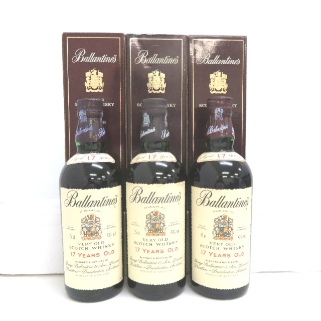 未開封★Ballantine's【バランタイン】 17年 ベリーオールド 3本セット 750ml 箱付