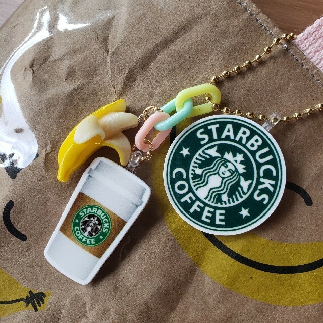 Starbucks Coffee(スターバックスコーヒー)の専用🌠ハンドメイドスターバックス紙袋リメイク舟型トートバッグミニポーチ小銭入れ ハンドメイドのファッション小物(ポーチ)の商品写真