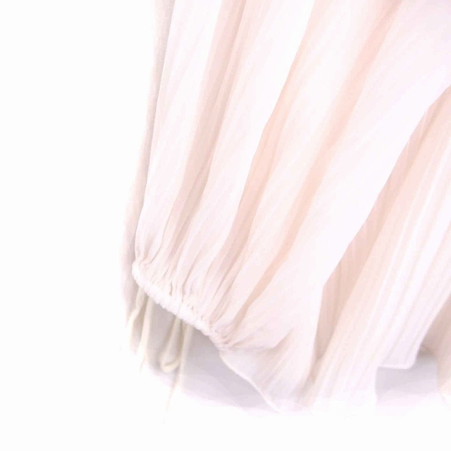 SNIDEL(スナイデル)のスナイデル カットソー ブラウス プリーツ 薄手 七分袖 F ライトベージュ レディースのトップス(その他)の商品写真
