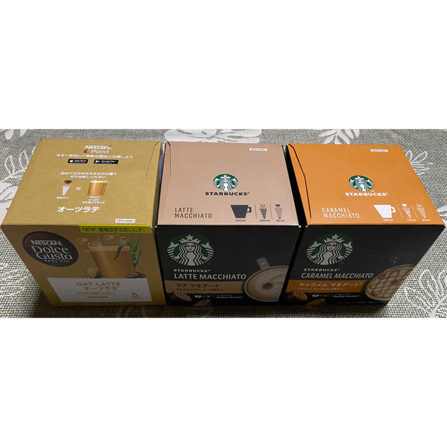 Starbucks Coffee(スターバックスコーヒー)のネスレ ドルチェグスト専用カプセル　バラエティ3種セット（計18杯分） 食品/飲料/酒の飲料(コーヒー)の商品写真