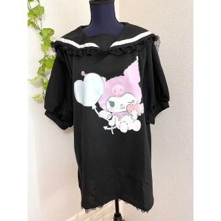 クロミフリルセーラー襟パーカーワンピース 大きいサイズ 3L~4L(Tシャツ(半袖/袖なし))