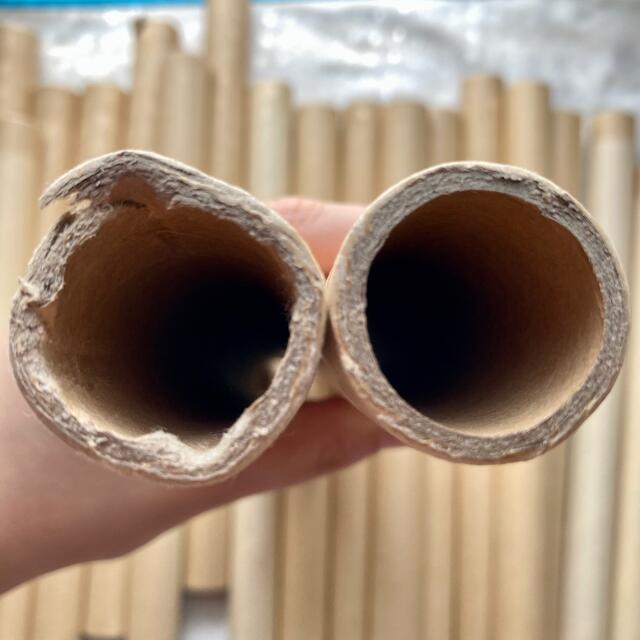 紙管　パイプ　39cm　36本セット　クラフトラック組み立て用部品　セリア ハンドメイドの素材/材料(各種パーツ)の商品写真