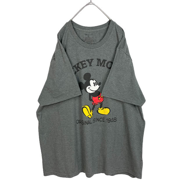 Disney(ディズニー)の超ビッグサイズ ミッキーマウス 半袖 Tシャツ グレー 2XL ディズニー メンズのトップス(Tシャツ/カットソー(半袖/袖なし))の商品写真