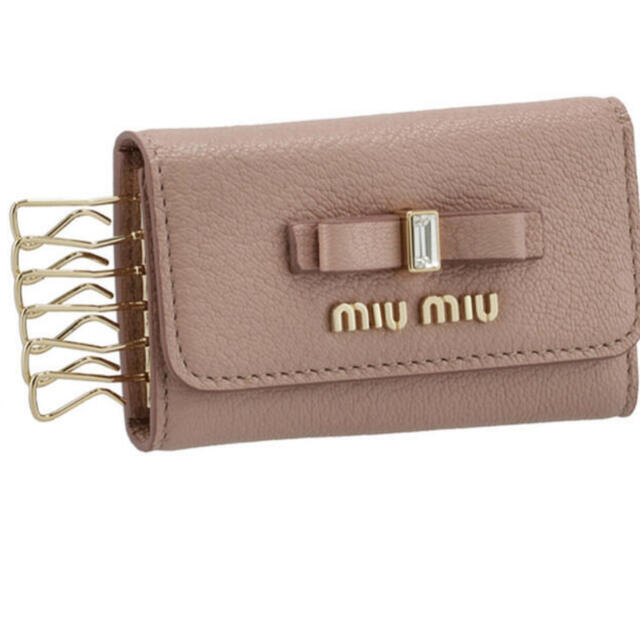 【新品】miumiu♡マドラスパール キーケース ライトブルー