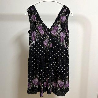 アナスイ(ANNA SUI)のANNA SUI ドットローズ柄　ミニワンピース(ミニワンピース)