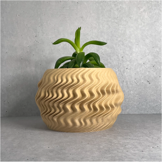 WAVE / 3D printed 植木鉢カバー / 3号 / プランター(プランター)