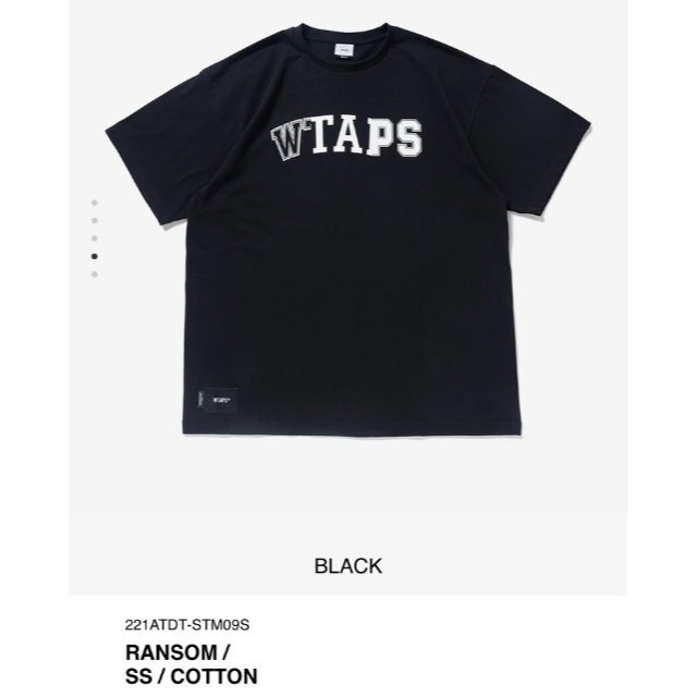 【ラッピング不可】  W)taps COTTON / SS / RANSOM WTAPS 22SS L BLACK - Tシャツ/カットソー(半袖/袖なし)