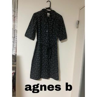 アニエスベー(agnes b.)のagnes b 花柄 ロングワンピース 42サイズ(ロングワンピース/マキシワンピース)