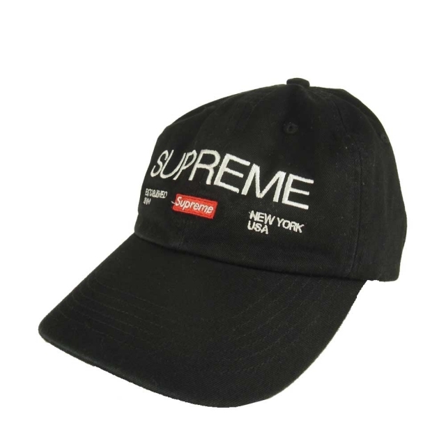 Supreme シュプリーム 帽子 21AW Est. 1994 6-Panel 6パネル キャップ ブラック系