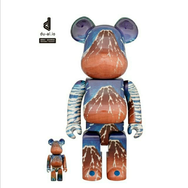 BE@RBRICK 葛飾北斎冨嶽三十六景 凱風快晴 100％ & 400％