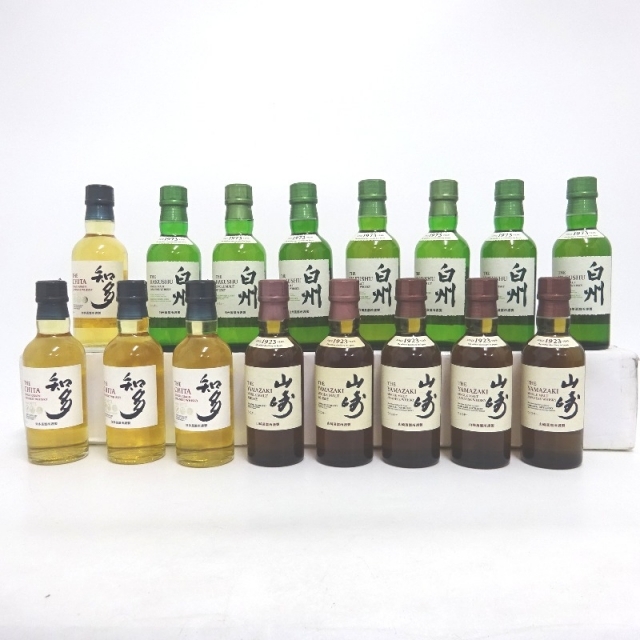 ★大阪府配送限定 未開封★サントリーSuntory【サントリー】 山崎 白州 知多 ベビーボトル 16本セット 180ml 箱なし