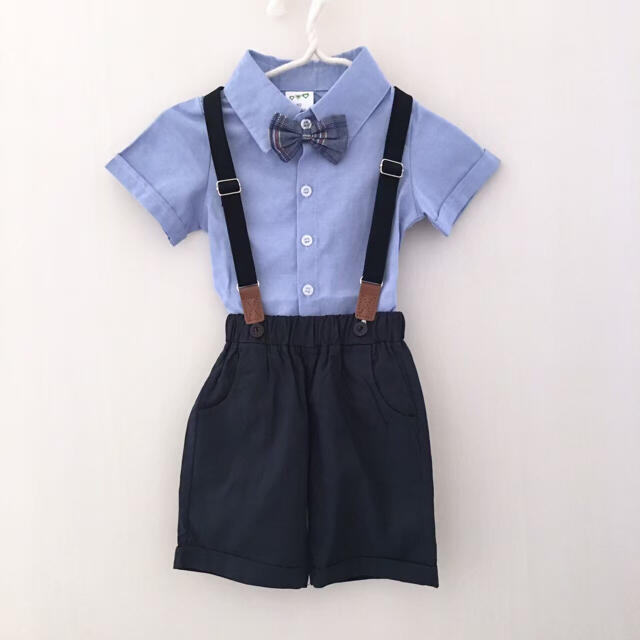 【80cm】男の子 フォーマル 半袖フォーマル 176 夏用スーツ キッズ/ベビー/マタニティのベビー服(~85cm)(セレモニードレス/スーツ)の商品写真