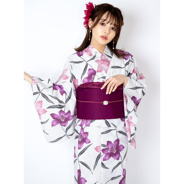 完売品】 GRL 浴衣 4点セット 紫-