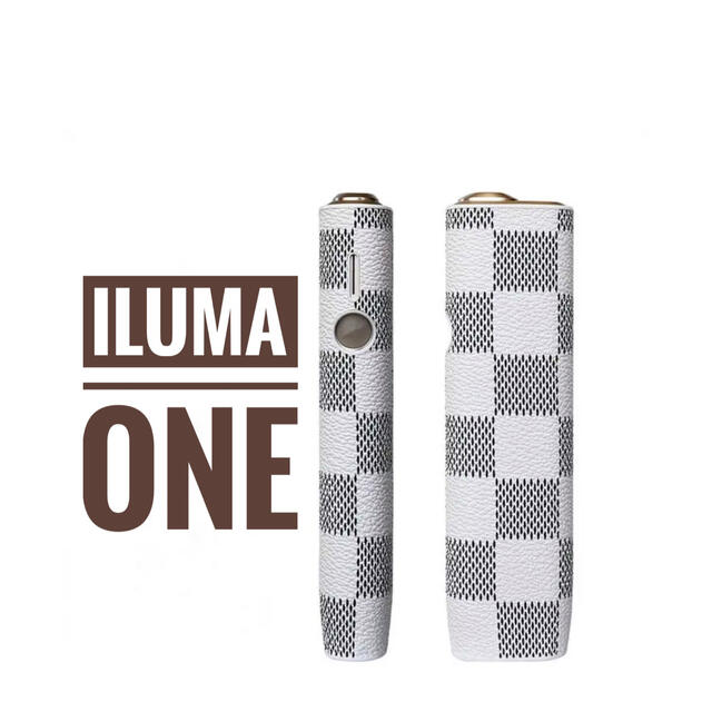 　iQOS ILUMA アイコス イルマ ワン用ケース　 チェック柄白 メンズのファッション小物(タバコグッズ)の商品写真