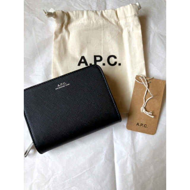 A.P.C 二つ折り財布 ブラック×ゴールド-connectedremag.com