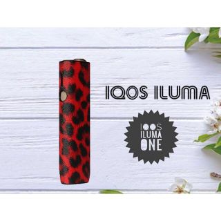 iQOS ILUMA  One アイコス　イルマワン用　ケース　豹柄　レッド(タバコグッズ)