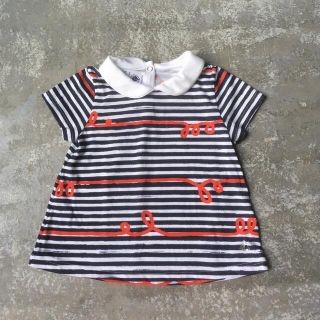 プチバトー(PETIT BATEAU)の【美品】プチバトー　トップス18m/81cm(Ｔシャツ)