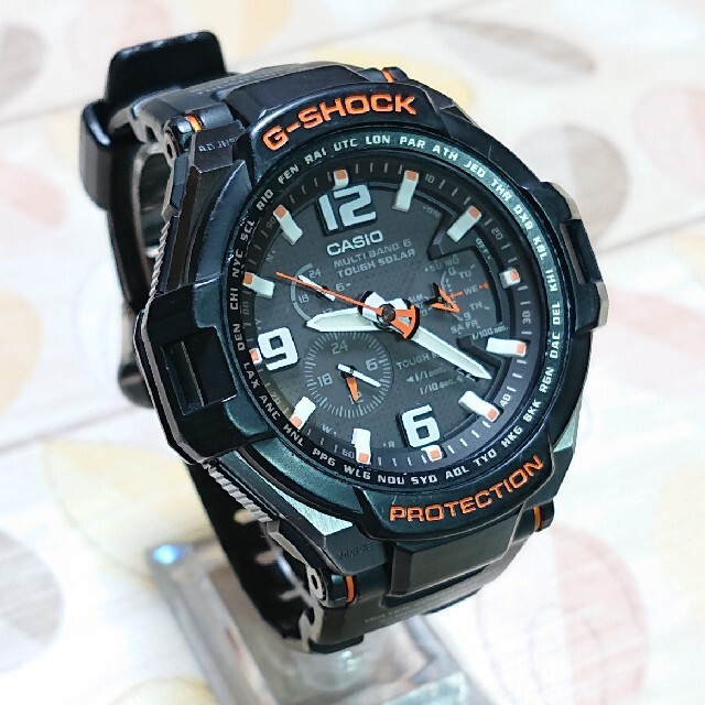 良品【CASIO／G-SHOCK／ スカイコックピット 】電波ソーラー 腕時計