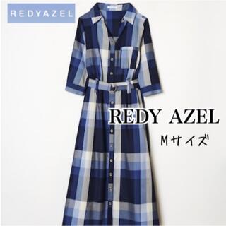 レディアゼル(REDYAZEL)のRADY AZEL レトロチェックワンピース/ブルー(ロングワンピース/マキシワンピース)