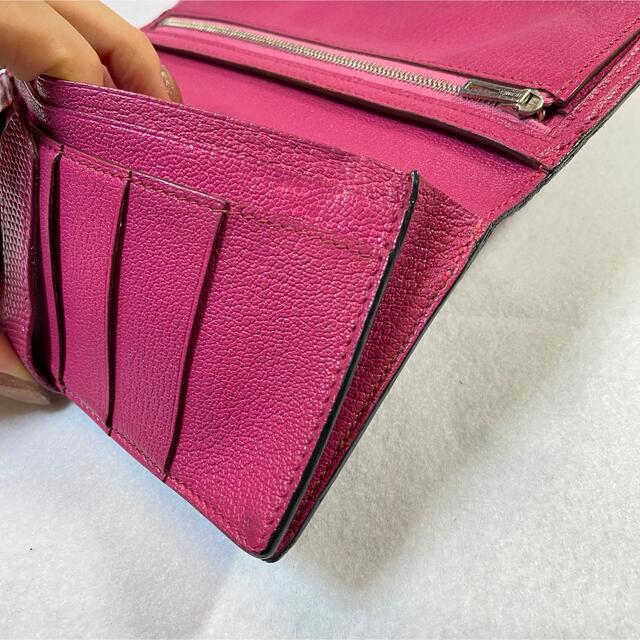 Hermes - 正規品☆エルメス ベアン リザード 長財布 マゼンダピンク系