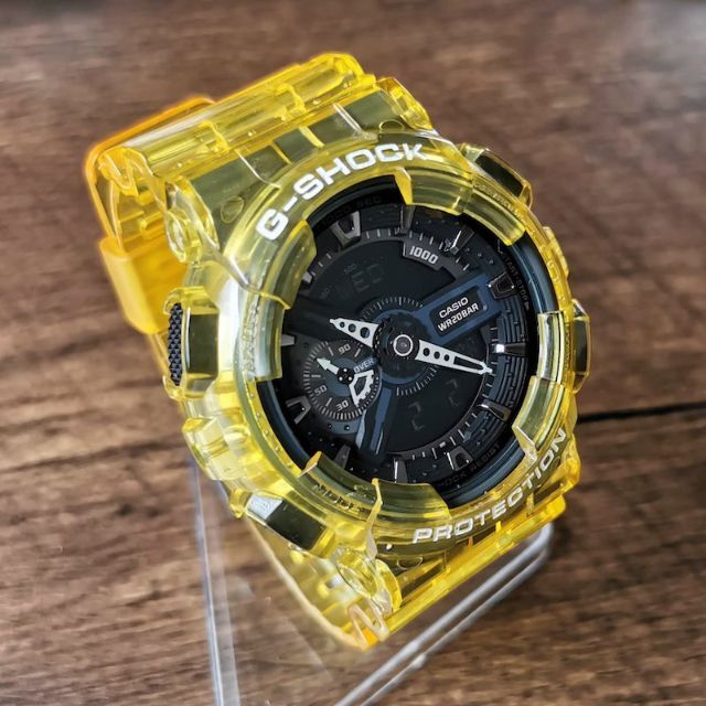 HOT格安】 CASIO - G-SHOCK GA-110 [スケルトンイエロー] + メタル遊環