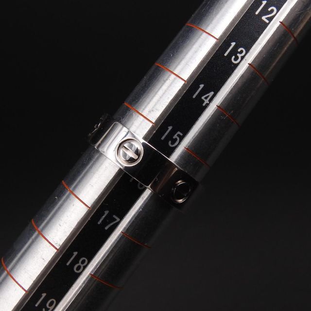新品仕上 正規品 750 K18WG ホワイトゴールド カルティエ ラブ リング
