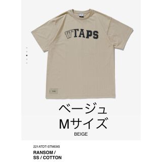 ダブルタップス(W)taps)のWTAPS RANSOM Tシャツ　Mサイズ　ベージュ　ダブルタップス(Tシャツ/カットソー(半袖/袖なし))