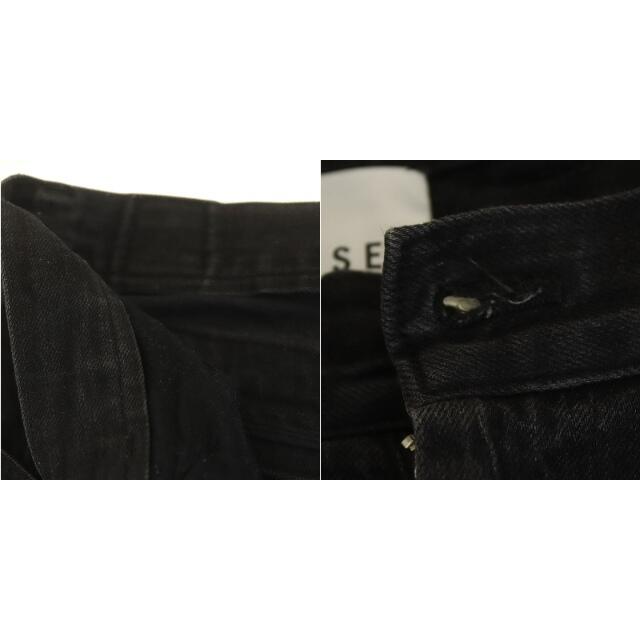 Sise(シセ)のシセ 18SS デニムパンツ ジーンズ テーパード ワッペン 0 XS 黒 メンズのパンツ(デニム/ジーンズ)の商品写真