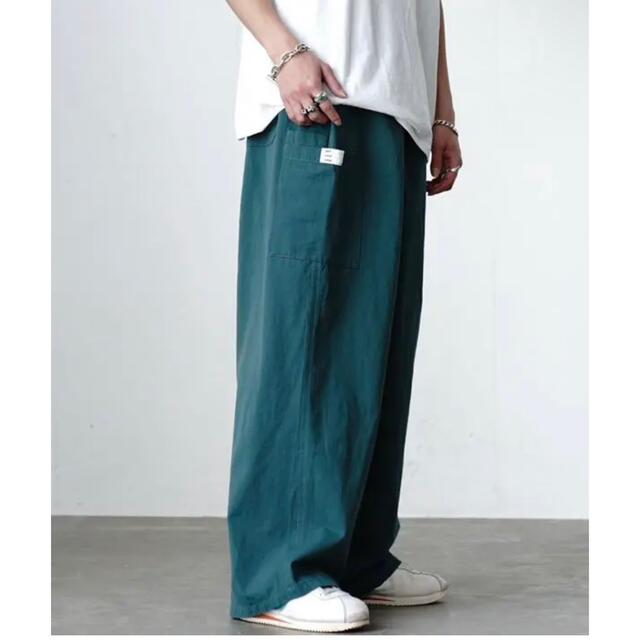INTERFACE fuv wide color pants ワイドカラーパンツ グリーンの通販 by 