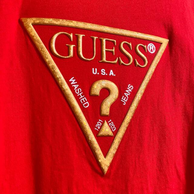 GUESS - GUESS ゴールドトライアングルロゴTシャツ Mの通販 by R.S's