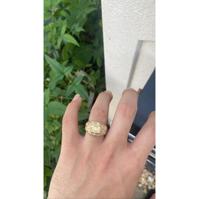 【OLD】USED antique design gold ring 2点set メンズのアクセサリー(リング(指輪))の商品写真