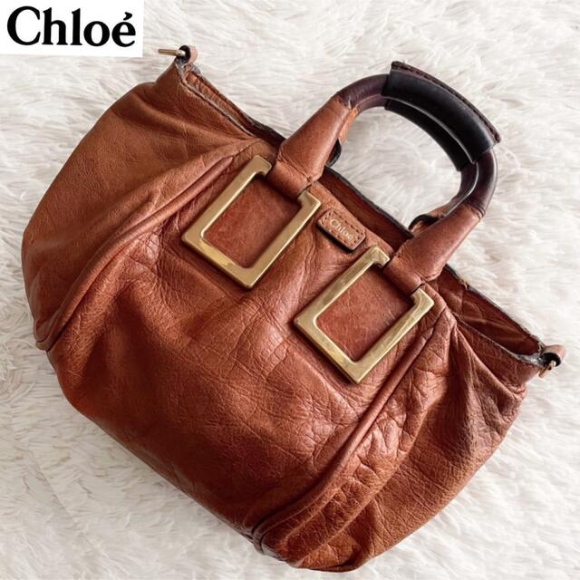 Chloe クロエ エテル ミニバッグ レザー ハンドバッグ ロゴ ゴールド金具